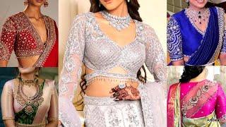 Latest Designer Silk Saree Blouse Designs Amazing Work Designs For Sarees, Croptops & Lehengas 2025