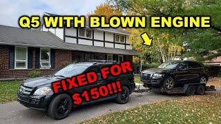 How to fix Audi Q5 3.2FSI upper timing chain tensioner without pulling the engine