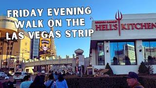 Windy Friday Evening Walk Las Vegas Strip 1st Day of March | Vegas Walking Tour