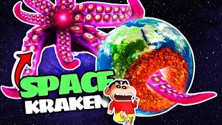 SHINCHAN and CHOP using A BIG KRAKEN to DESTROY PLANETS!|SOLAR SMASH | IamBolt Gaming