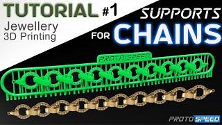 How to Put Supports on a Chain for 3D Printing & Casting with Matrix & Rhino3D