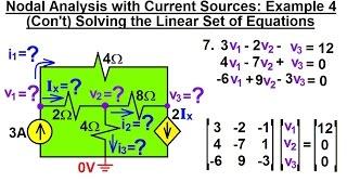 Electrical Engineering: Ch 3: Circuit Analysis  (7 of 37) Nodal Analysis w/ Current Sources: Ex. 4