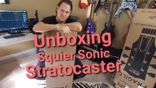 Unboxing a Squier Sonic Stratocaster