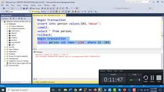 Database Transaction (Commit, Rollback, savepoint)in Sql Server part2