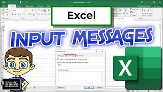 Using Excel Input Messages to Guide Users
