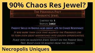 90% Chaos Resistance Jewel? 5 New Uniques In Necropolis #pathofexile [Necro-3.24]