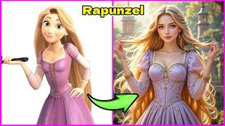 Rapunzel in Real Life -  Disney's Tangled Princess + Their Favorite Things! | Flash Quiz