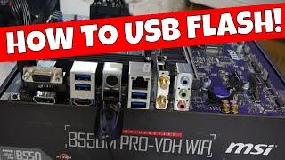 MSI B550M Pro VDH Wifi USB BIOS Button Flash Guide