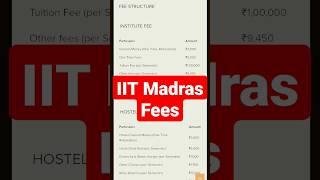 IIT Madras Per Semester Fees #iit #iitjee #iitmadras