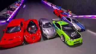 SuperCar Racing Tournament!  Lamborghini McLaren Ferrari Hellcat Skyline Fast and Furious + More!