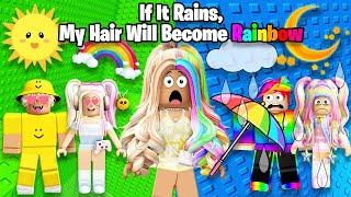  TEXT TO SPEECH ️ My Hair Will Become Rainbow If Rainwater Drops On Them  Roblox Story