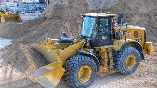 Cat 972M Wheel Loader Loading Trucks