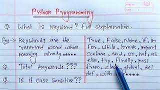 Python Keywords | Learn Coding