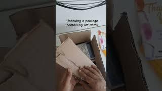 unboxing video of some art items from canvazo. #art #canvazo #paints #canvas #calligraphypens