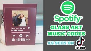 Spotify glass artwork with Cricut - Easy beginner tutorial Spotify code frame from TikTok trending