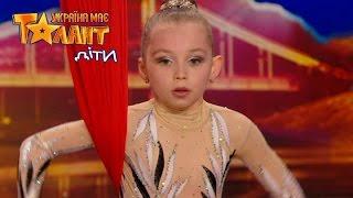 9 years old girl showed aerial acrobatics on Ukraine's Got Talent.