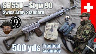  SG 550 (Swiss Army Rifle) to 500yds: Practical Accuracy [Stgw 90 - PE 90]