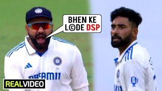 Stump Mic️ Rohit Sharma shouted "Abe Oo BSDK DSP" to Moh. Siraj when he was waving | Ind vs NZ test