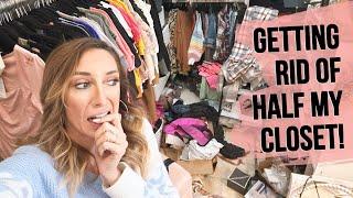 Getting rid of HALF MY CLOSET!! MASSIVE minimalist clean & de-clutter | Jordan Page