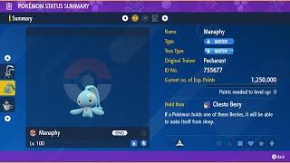 Manaphy (Support) - 7 Star Dondozo Raid - 2-4 Player - Pokemon Scarlet/Violet