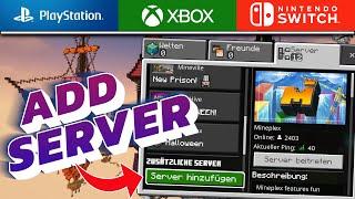 Custom Minecraft PS4-PS5 XBOX & Nintendo SWITCH Server hinzufügen  | Minecraft Bedrock Edition