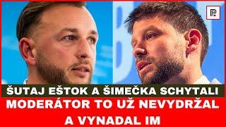 Šutaj Eštok a Šimečka schytali, moderátor to už nevydržal a vynadal im