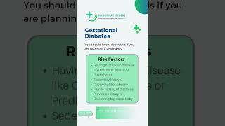 what is Gestational Diabetes | Learn with #hyderabad's  Best Gynecologist Dr. Nishat Hyderi #shorts