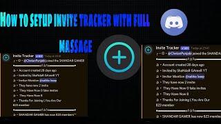 How to setup invite tracker bot | discord tutorial | 2021 | ShandarGamerYT
