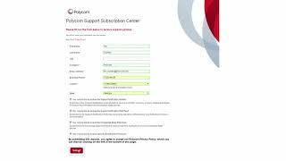 Registering for Polycom Security Bulletins