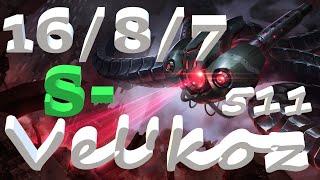 Vel'koz Ranked 16/8/7 S- VEL'KOZ LOL 511 Game, Winning