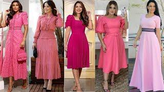 PRECIOSOS VESTIDOS EN  COLOR ROSA /DIFERENTES TONALIDADES 2023