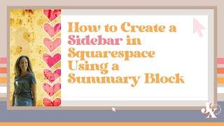 How to Create a Sidebar in Squarespace Using a Summary Block