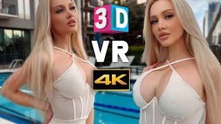 [VR 3D 4K] YesBabyLisa - SEXY GIRL DRESS & HIGH HEELS ON THE POOL - 360/180