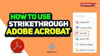 How to use strikethrough in acrobat 2025