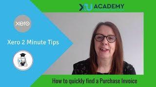 How to find a purchase invoice in Xero