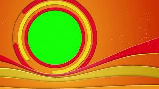 ORANGE-RED Circle Design Slideshow-Presentation Green Screen Template | FREE TO USE | iforEdits