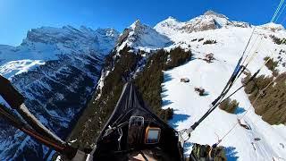 Full Paragliding Flight from Schiltgrat to Stechelberg | Thermal Struggles & Aerial Battles