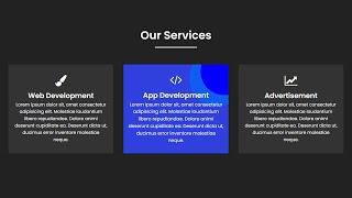 How To Make Service Section Using HTML And CSS | Our Service Page | Rizowan Ahmed Safi