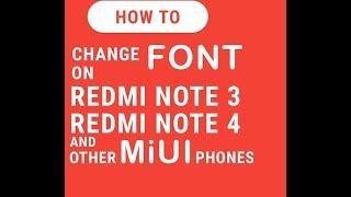 How to change the font style in redmi note 4 easy method ,nothing require