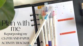 Plan with me in my Activity Tracker | Cloth and Paper Stationary Subscription Box Inserts