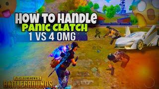 How to handle panic Situations| 1vs 4 CLATCH Fastest Squad Vipes| Best Tips Trick| Pubg Mobile