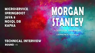 Morgan Stanley | Java spring boot microservice | Video Interview