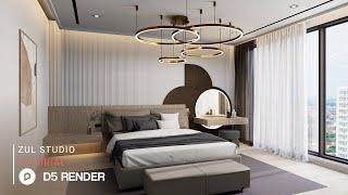 D5 Render realistic interior rendering tutorial | Bedroom 107