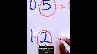 Simple way of Changing Decimals to Fractions without the use of calculator.#BME #fractions.