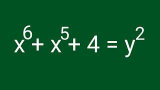 Can You Solve This Diophantine Equation x^6+x^5+4=y^2 ?