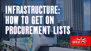 How to get on infrastructure procurement lists