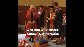 Everything can become possible if wanted, even a Queen could kneel to a Princess #britishroyalfamily