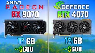 AMD RX 9070 vs RTX 4070 | Test in 6 Games