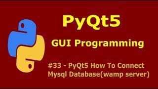 PyQt5 Mysql Database Connection #33