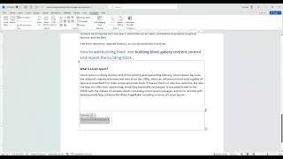 MS Word - How to repeat building block gallery content control